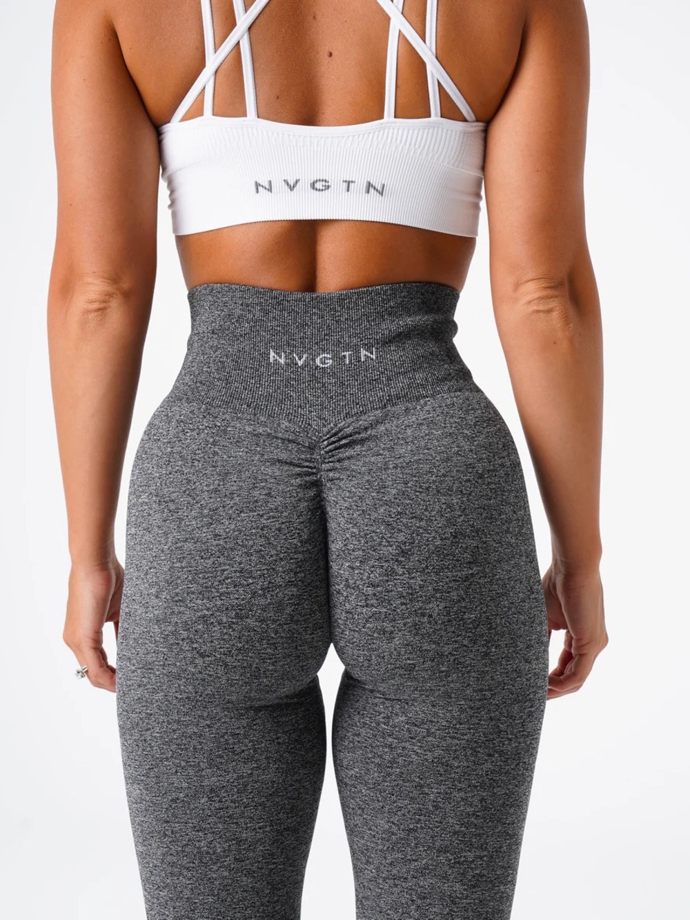 NVGTN Grey Seamless Workout Legging Size Small - Picture 2 of 5